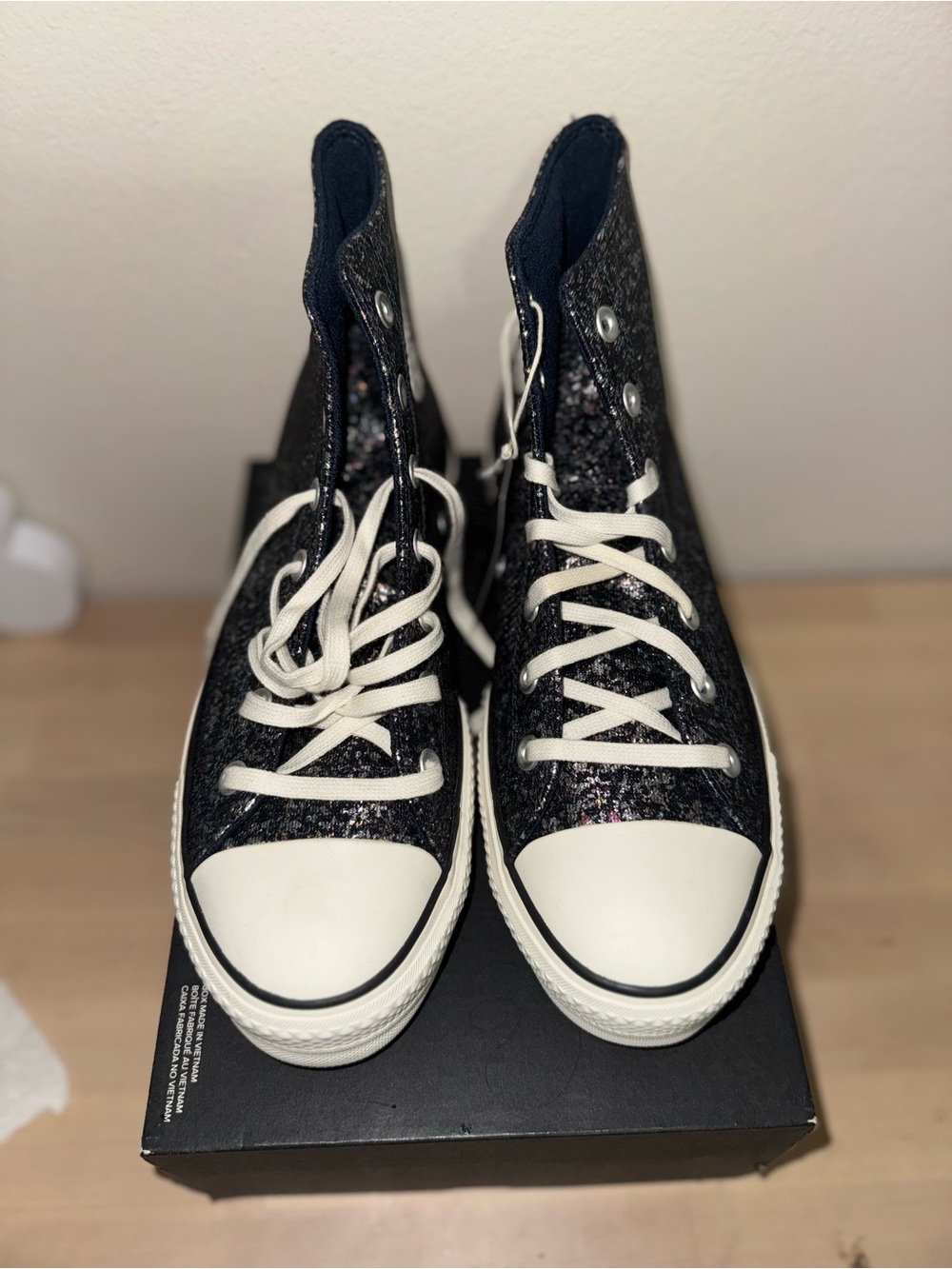 Converse High-Top Sneakers in Black and White